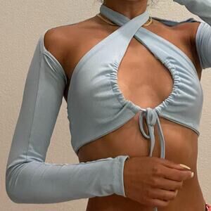 Blue Two pieces Top